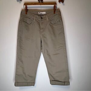 Levi's Cropped Cuffed Jeans in Khaki Tan Women’s Size 4